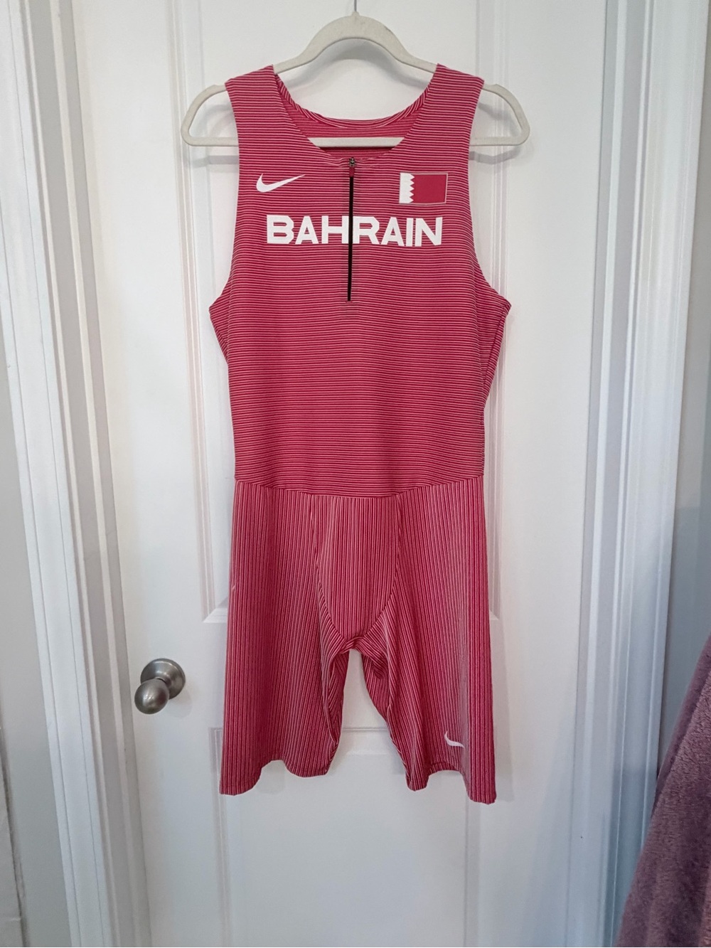 Nike Red Bahrain Racing Singlet Unitard
